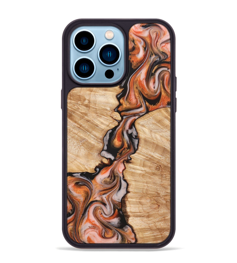 iPhone 14 Pro Max Wood Phone Case - Artis (Red, 827149)