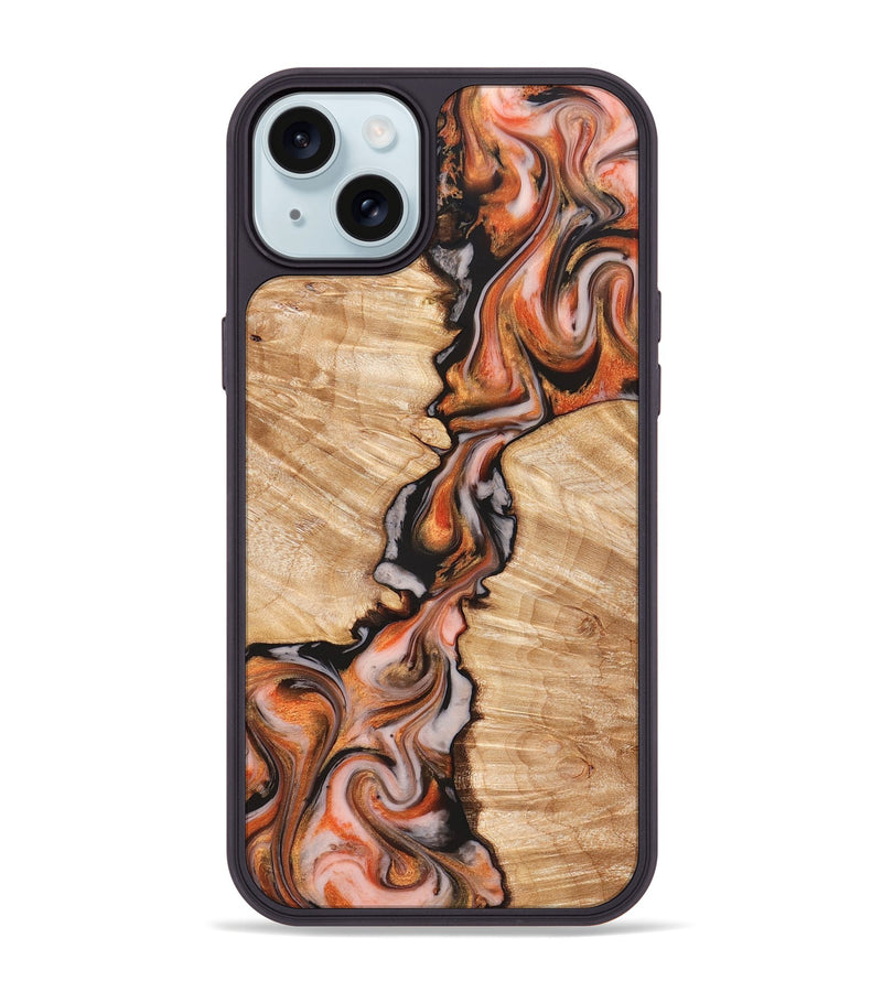 iPhone 15 Plus Wood Phone Case - Artis (Red, 827149)