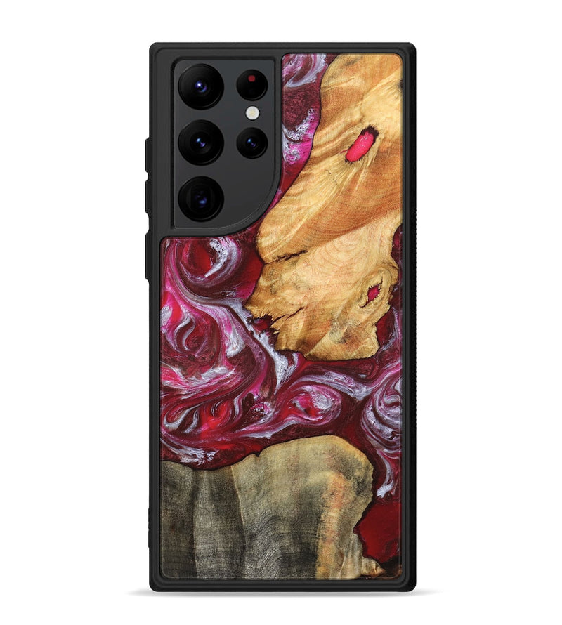 Galaxy S22 Ultra Wood Phone Case - Diann (Red, 827150)