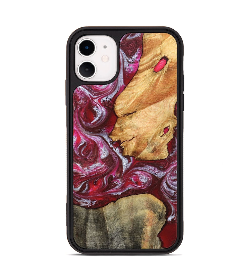 iPhone 11 Wood Phone Case - Diann (Red, 827150)