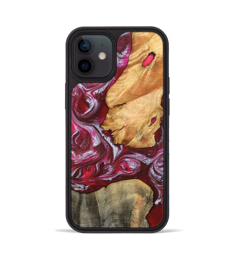 iPhone 12 Wood Phone Case - Diann (Red, 827150)