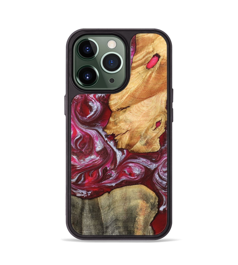 iPhone 13 Pro Wood Phone Case - Diann (Red, 827150)