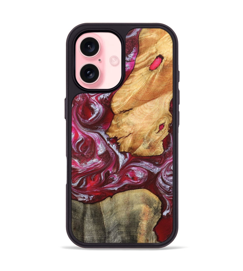 iPhone 16 Wood Phone Case - Diann (Red, 827150)