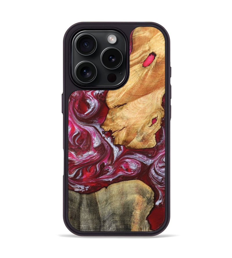iPhone 16 Pro Wood Phone Case - Diann (Red, 827150)
