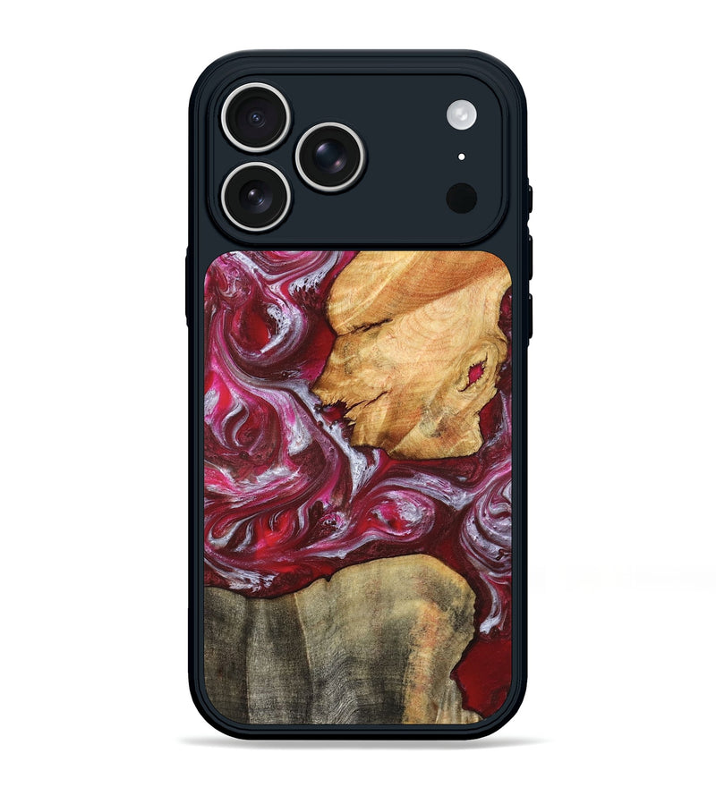 iPhone 17 Pro Max Wood Phone Case - Diann (Red, 827150)