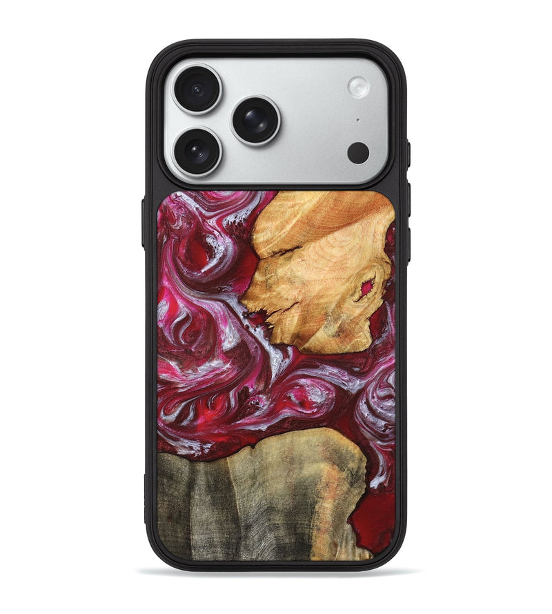 iPhone 18 Pro Max Wood Phone Case - Diann (Red, 827150)