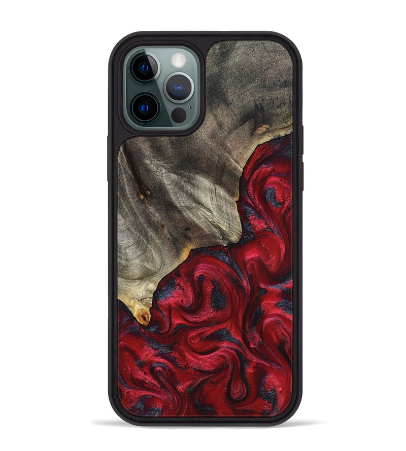 iPhone 12 Pro Max Wood Phone Case - Jeramie (Red, 827151)
