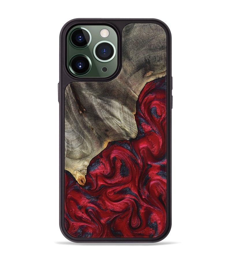 iPhone 13 Pro Max Wood Phone Case - Jeramie (Red, 827151)