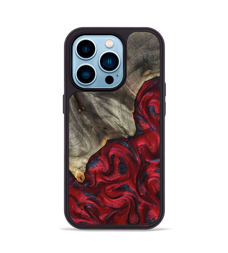 iPhone 14 Pro Wood Phone Case - Jeramie (Red, 827151)