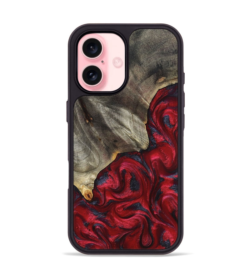iPhone 16 Wood Phone Case - Jeramie (Red, 827151)