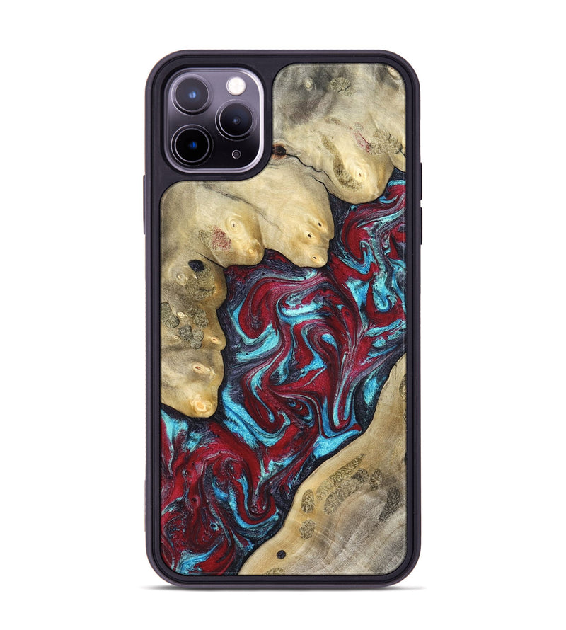 iPhone 11 Pro Max Wood Phone Case - Haven (Red, 827152)