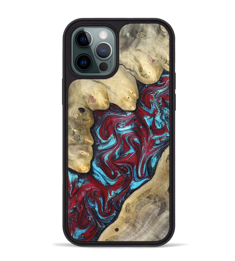 iPhone 12 Pro Max Wood Phone Case - Haven (Red, 827152)