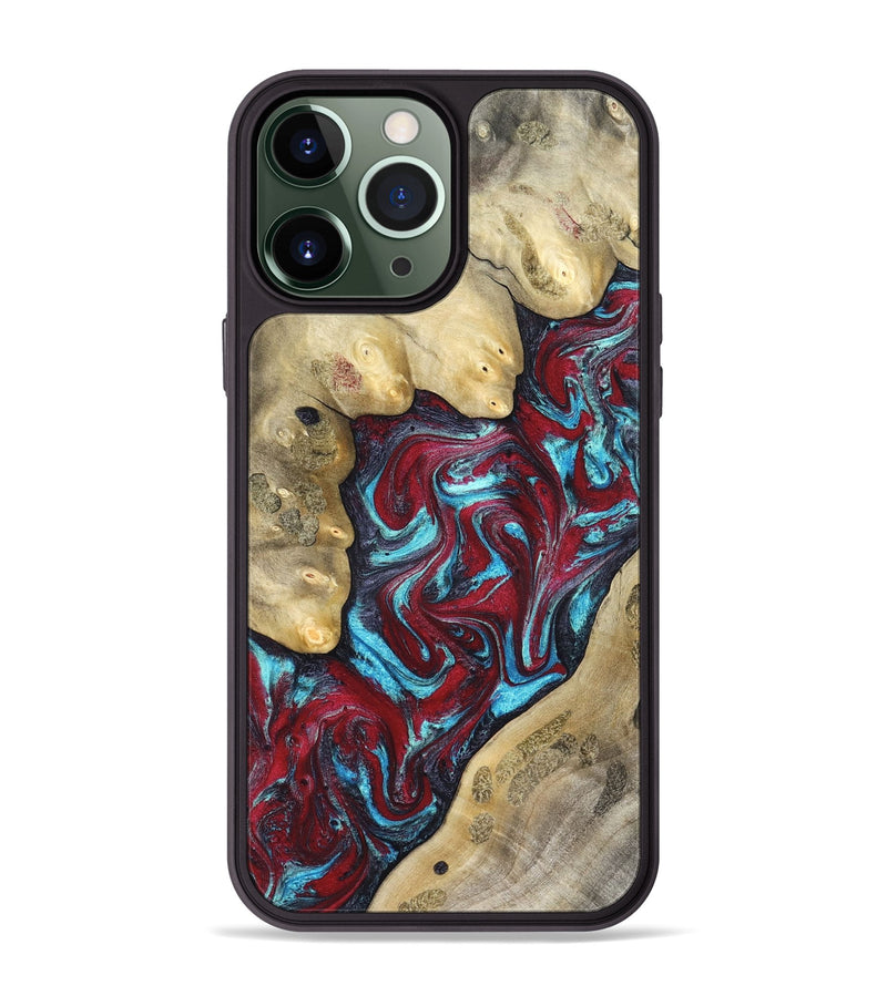 iPhone 13 Pro Max Wood Phone Case - Haven (Red, 827152)