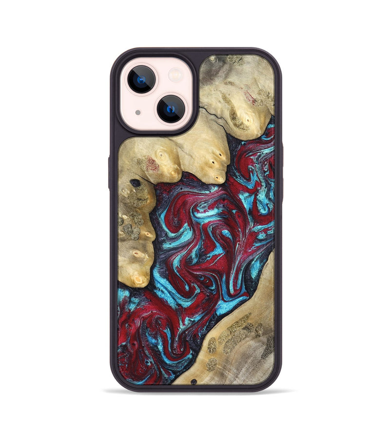 iPhone 14 Wood Phone Case - Haven (Red, 827152)