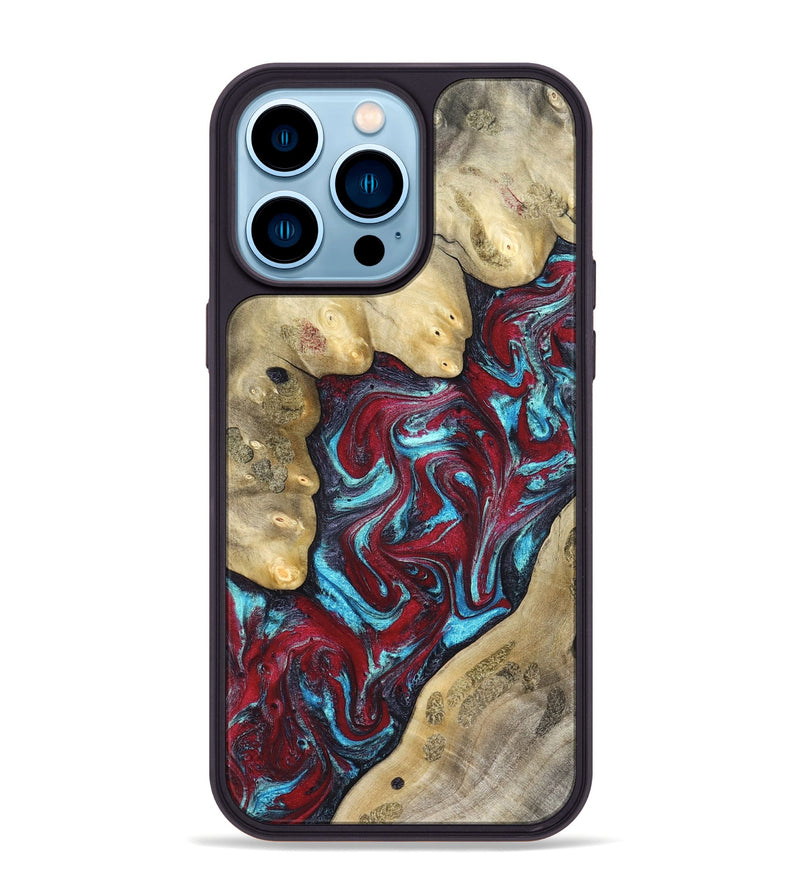 iPhone 14 Pro Max Wood Phone Case - Haven (Red, 827152)