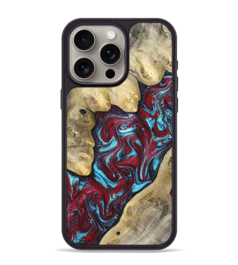 iPhone 15 Pro Max Wood Phone Case - Haven (Red, 827152)
