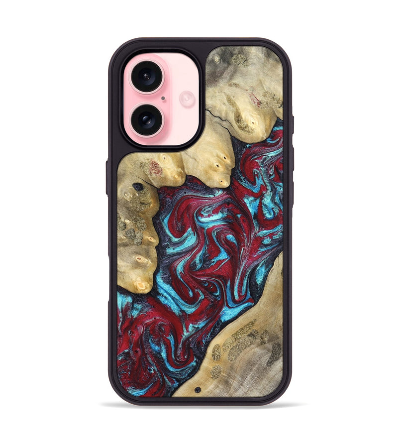 iPhone 16 Wood Phone Case - Haven (Red, 827152)