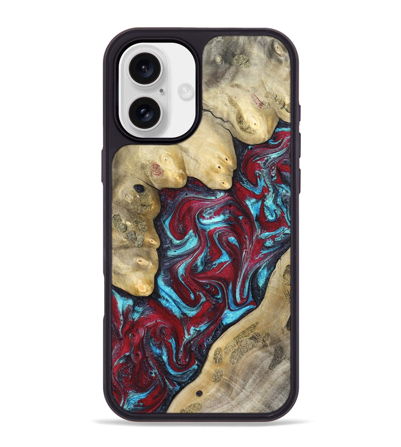 iPhone 16 Plus Wood Phone Case - Haven (Red, 827152)