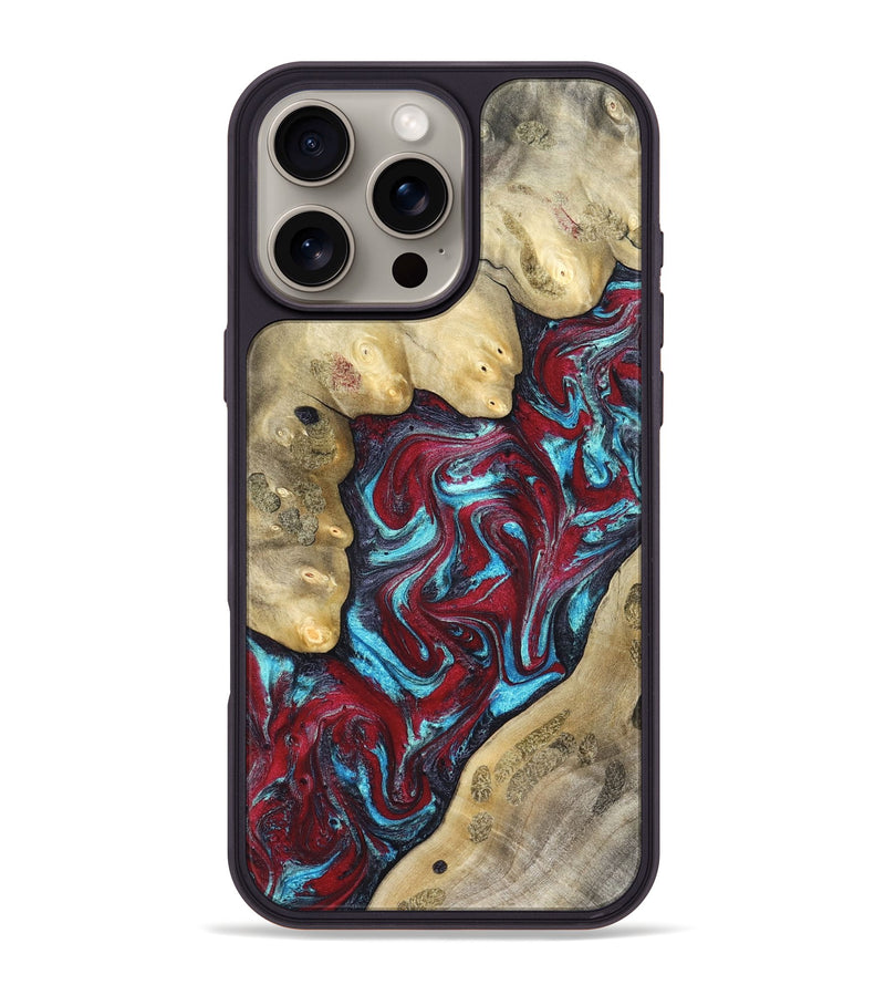 iPhone 16 Pro Max Wood Phone Case - Haven (Red, 827152)