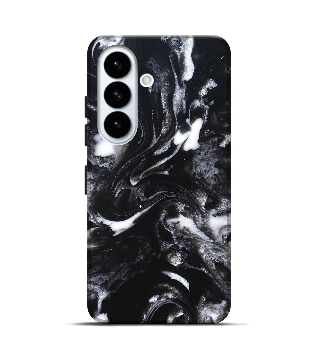 Galaxy S26 ResinArt Live Edge Phone Case - Lorri (Black & White, 827154)