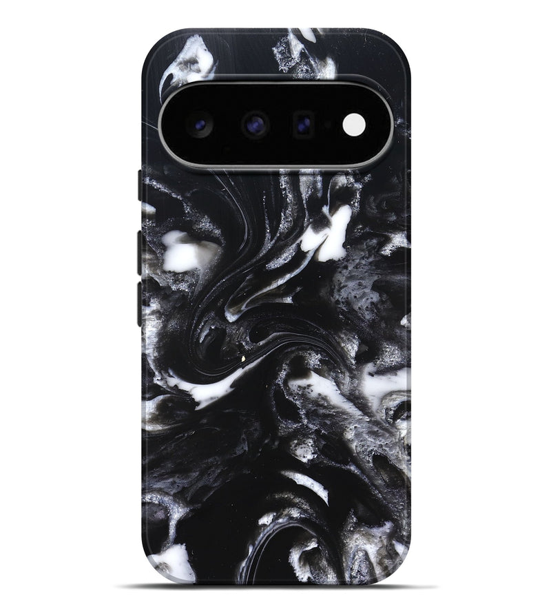 Pixel 11 Pro XL ResinArt Live Edge Phone Case - Lorri (Black & White, 827154)