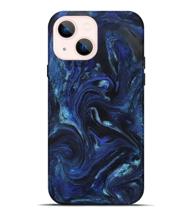 iPhone 14 Plus ResinArt Live Edge Phone Case - Daisha (Blue, 827155)