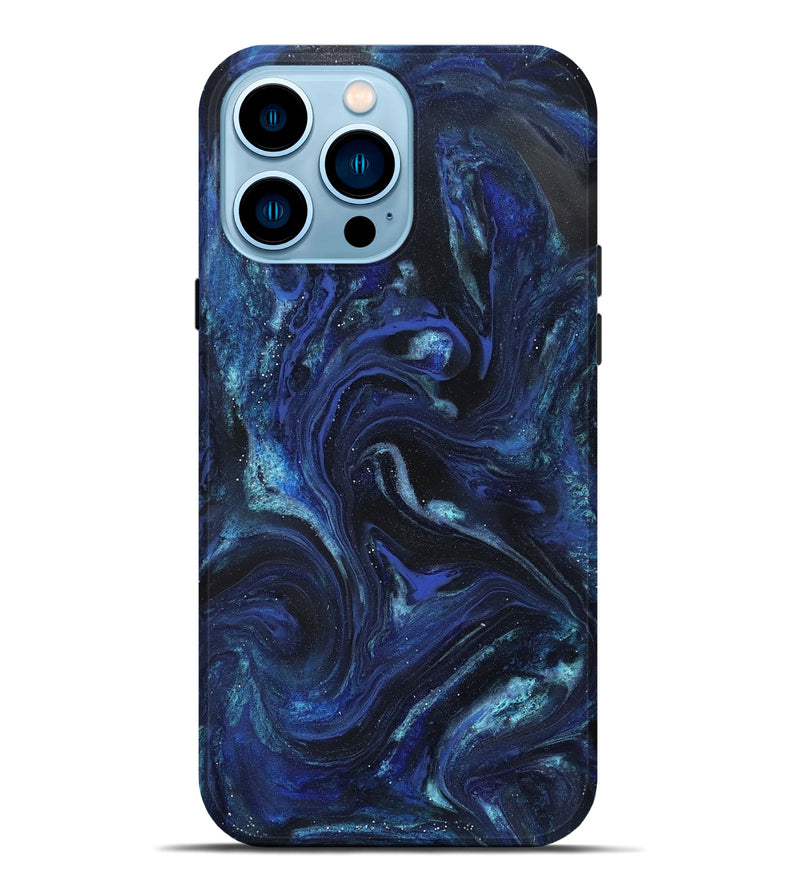 iPhone 14 Pro Max ResinArt Live Edge Phone Case - Daisha (Blue, 827155)
