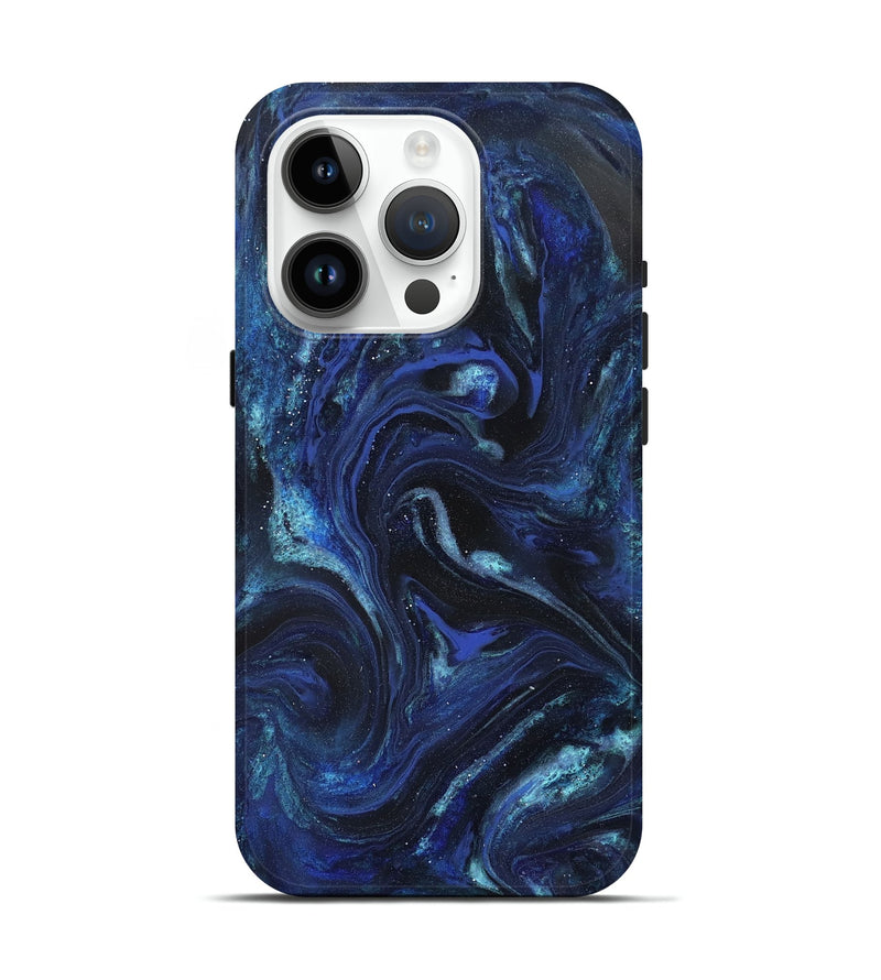iPhone 15 Pro ResinArt Live Edge Phone Case - Daisha (Blue, 827155)