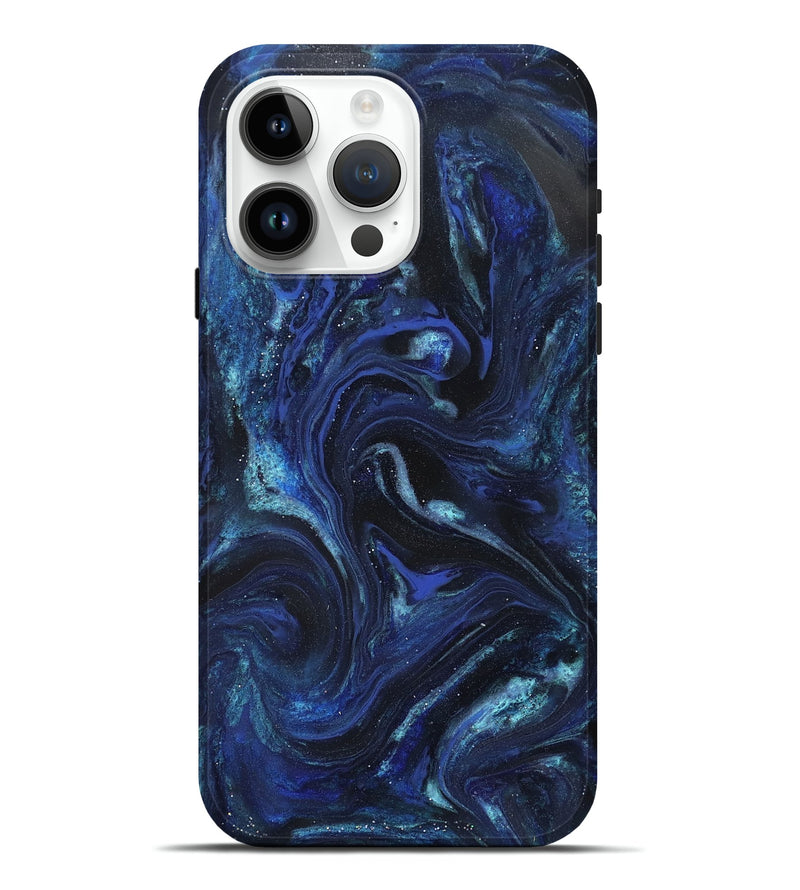 iPhone 15 Pro Max ResinArt Live Edge Phone Case - Daisha (Blue, 827155)