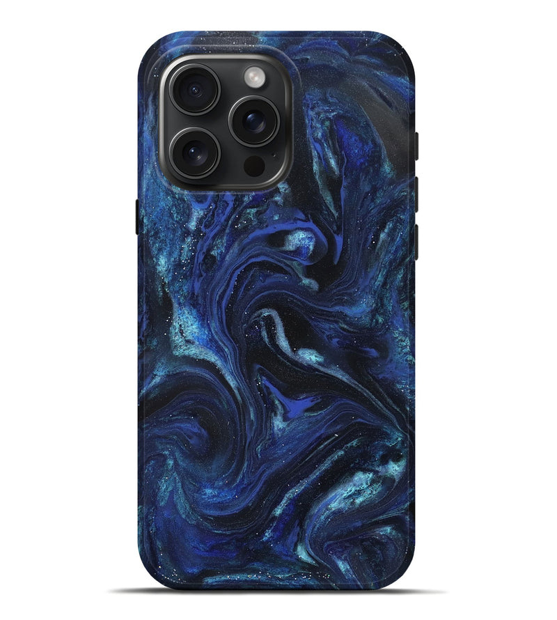 iPhone 16 Pro Max ResinArt Live Edge Phone Case - Daisha (Blue, 827155)