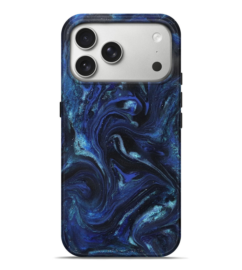iPhone 17 Pro Max ResinArt Live Edge Phone Case - Daisha (Blue, 827155)
