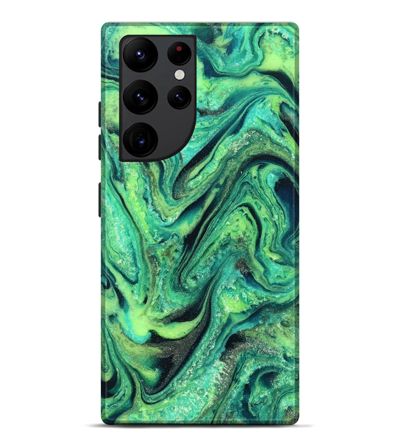 Galaxy S22 Ultra ResinArt Live Edge Phone Case - Nanette (Green, 827156)