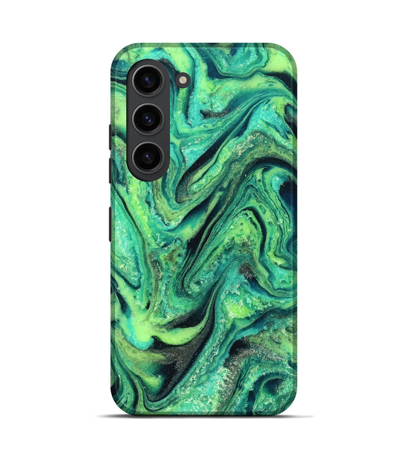 Galaxy S23 ResinArt Live Edge Phone Case - Nanette (Green, 827156)