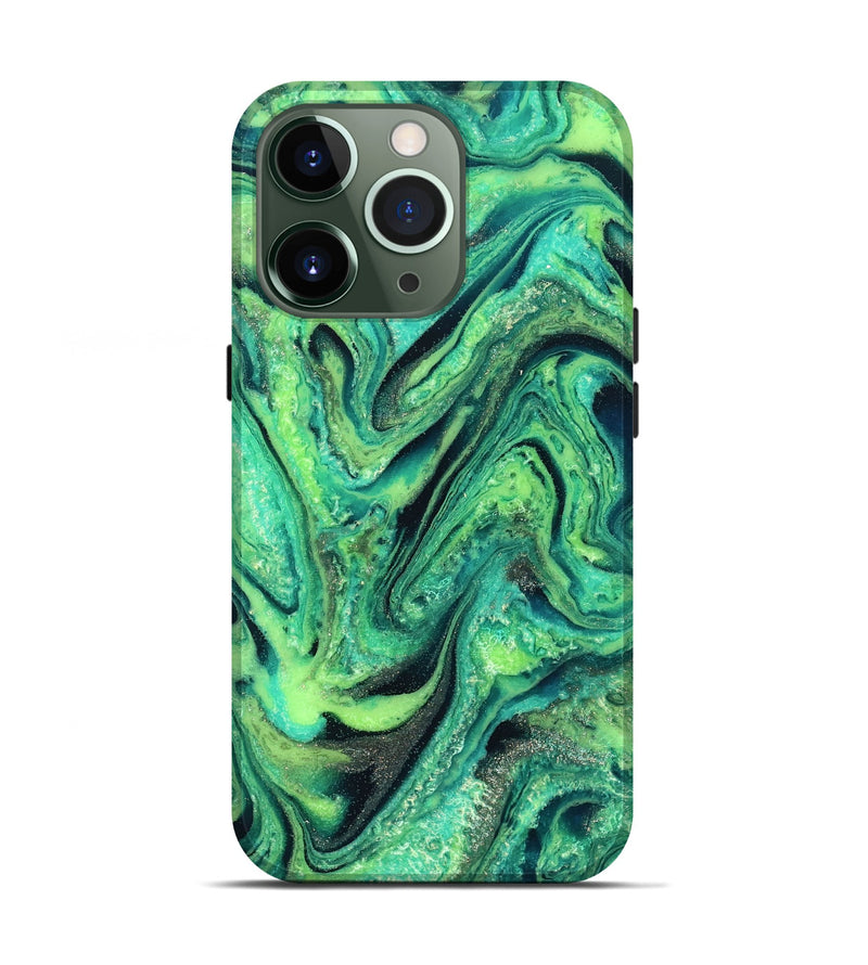 iPhone 13 Pro ResinArt Live Edge Phone Case - Nanette (Green, 827156)