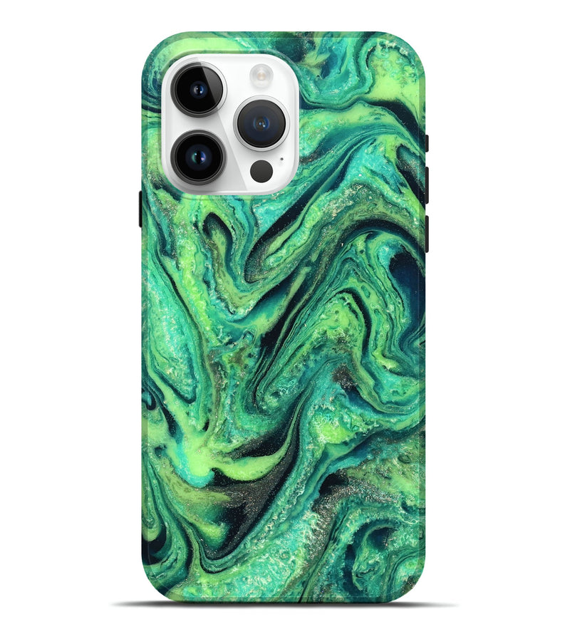 iPhone 15 Pro Max ResinArt Live Edge Phone Case - Nanette (Green, 827156)