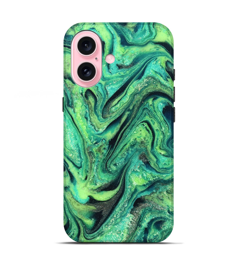 iPhone 17 ResinArt Live Edge Phone Case - Nanette (Green, 827156)