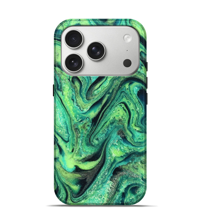 iPhone 17 Pro ResinArt Live Edge Phone Case - Nanette (Green, 827156)