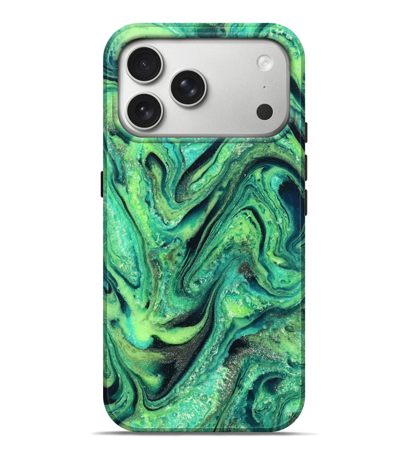 iPhone 17 Pro Max ResinArt Live Edge Phone Case - Nanette (Green, 827156)