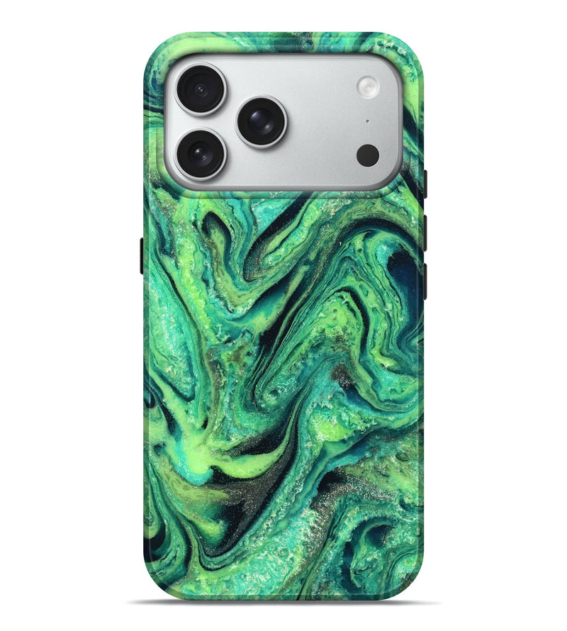 iPhone 18 Pro Max ResinArt Live Edge Phone Case - Nanette (Green, 827156)