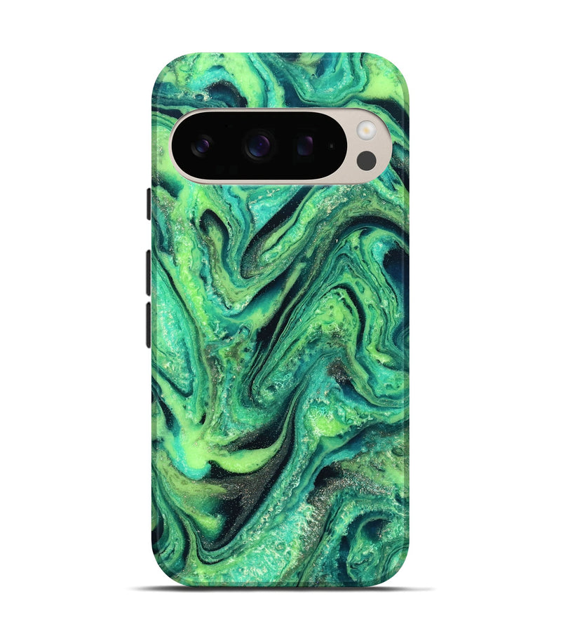 Pixel 10 ResinArt Live Edge Phone Case - Nanette (Green, 827156)