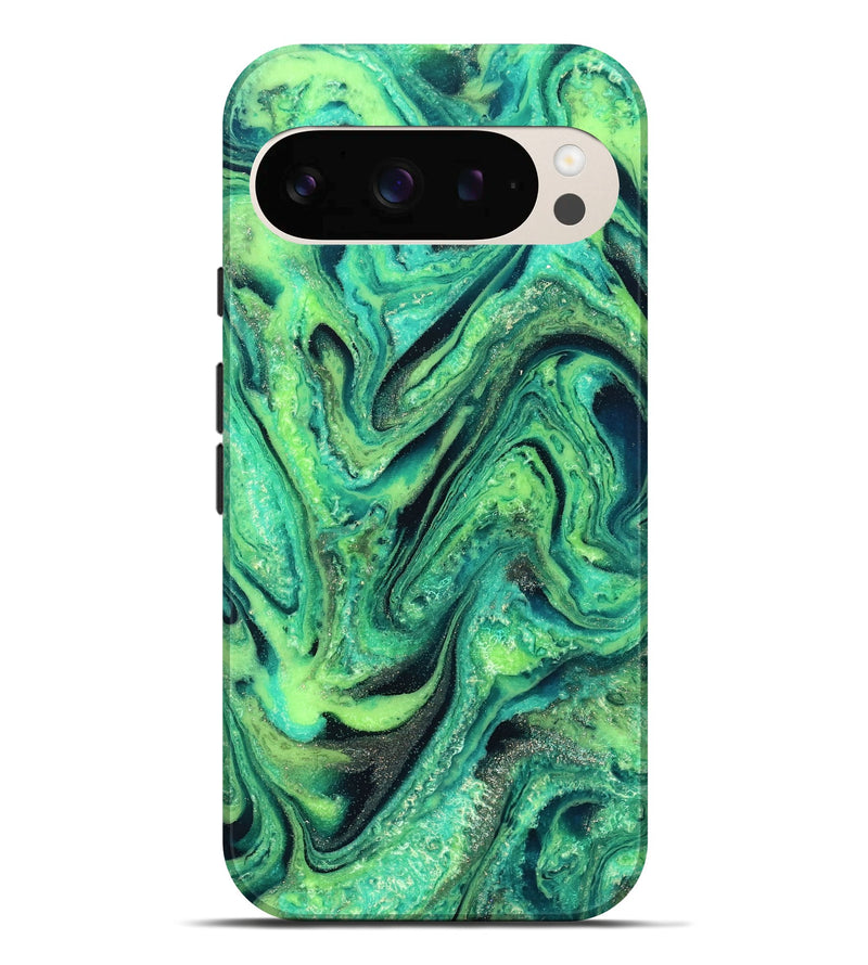 Pixel 10 Pro XL ResinArt Live Edge Phone Case - Nanette (Green, 827156)