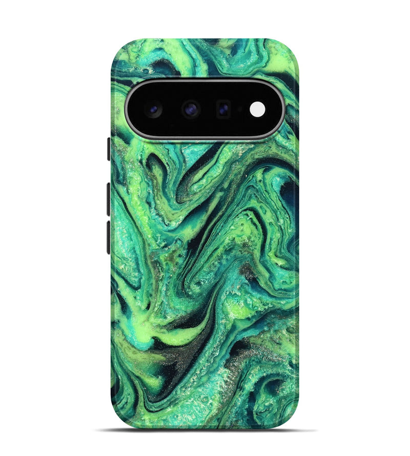 Pixel 11 Pro ResinArt Live Edge Phone Case - Nanette (Green, 827156)