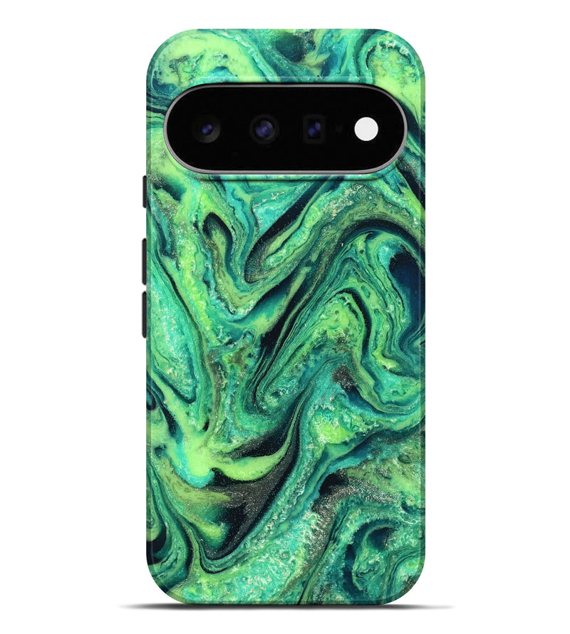 Pixel 11 Pro XL ResinArt Live Edge Phone Case - Nanette (Green, 827156)