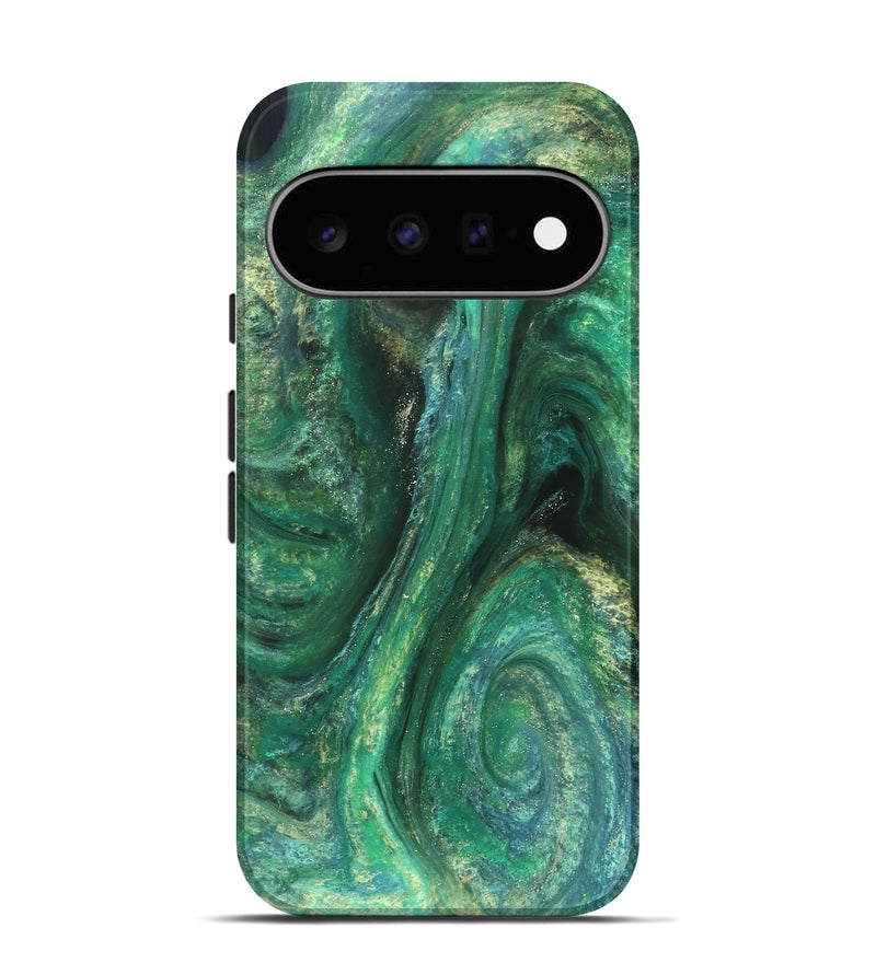 Pixel 11 ResinArt Live Edge Phone Case - Irene (Green, 827157)