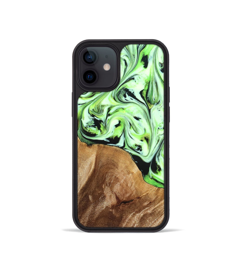 iPhone 12 mini Wood Phone Case - Roselyn (Green, 827181)