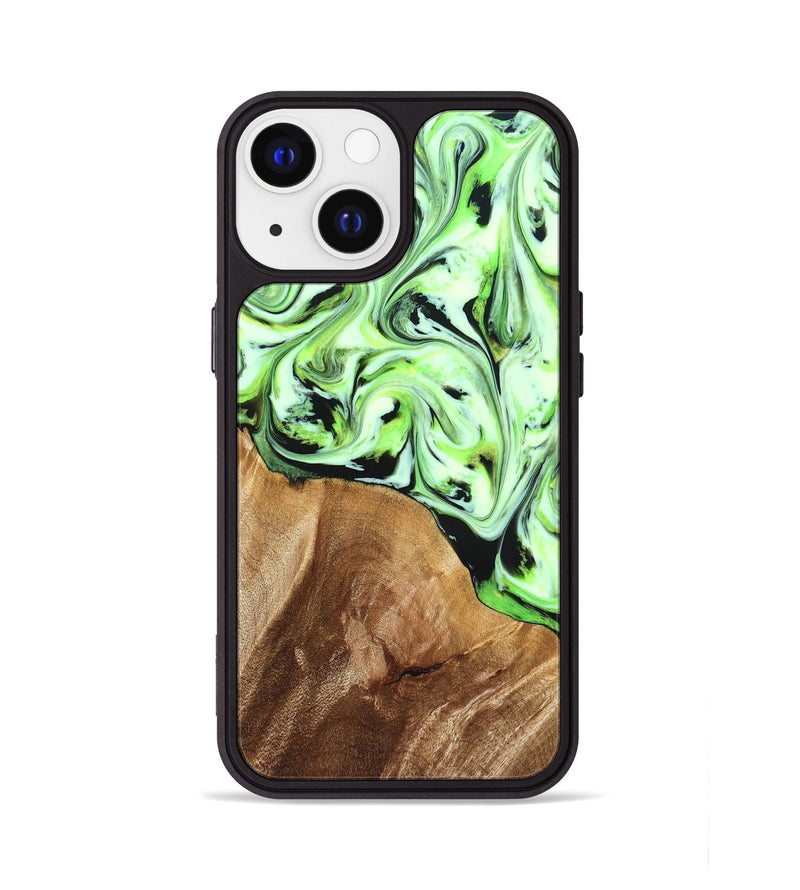 iPhone 13 Wood Phone Case - Roselyn (Green, 827181)