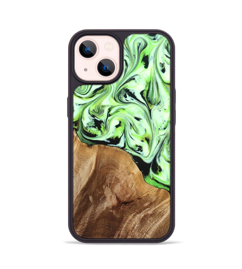 iPhone 14 Wood Phone Case - Roselyn (Green, 827181)