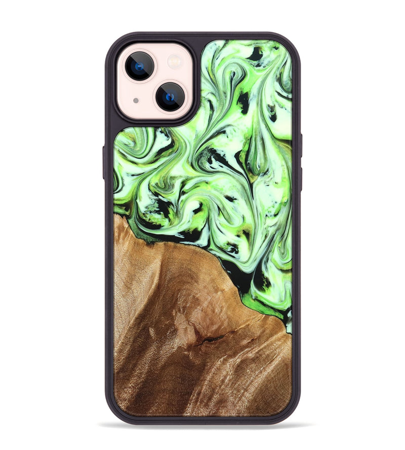 iPhone 14 Plus Wood Phone Case - Roselyn (Green, 827181)