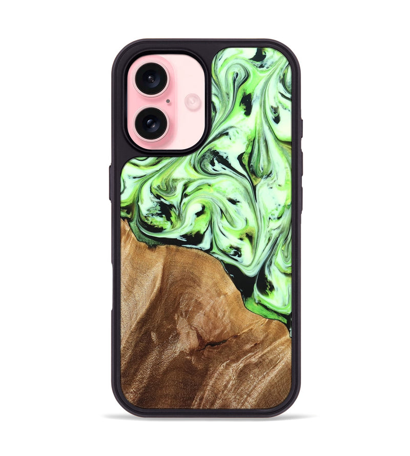 iPhone 16 Wood Phone Case - Roselyn (Green, 827181)