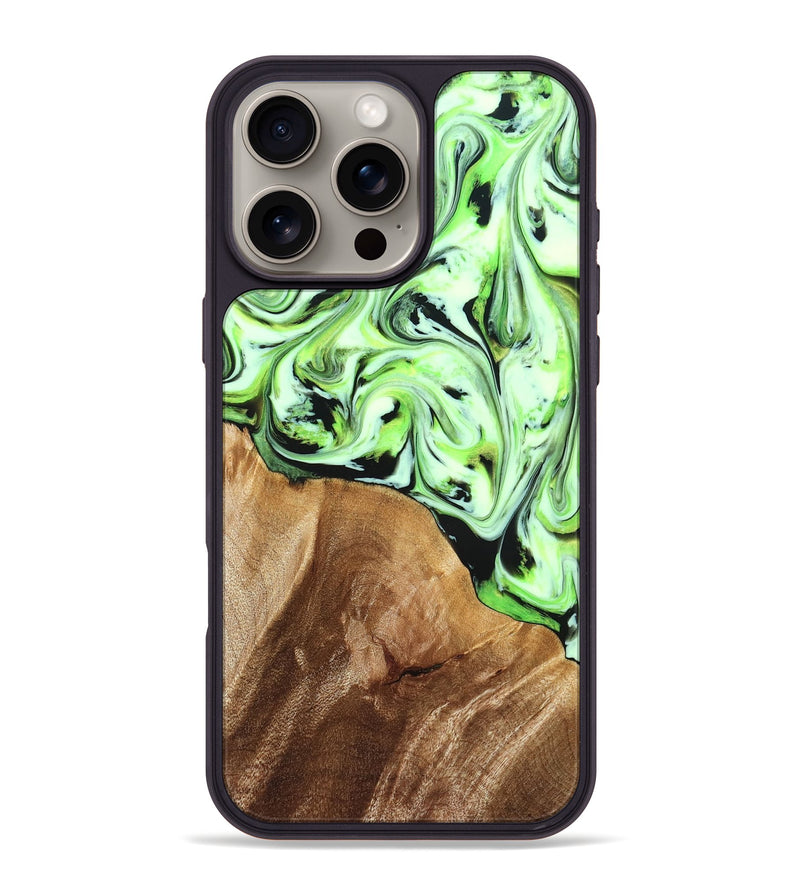 iPhone 16 Pro Max Wood Phone Case - Roselyn (Green, 827181)